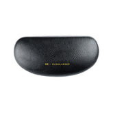 a close up of a black hat on a bench 
